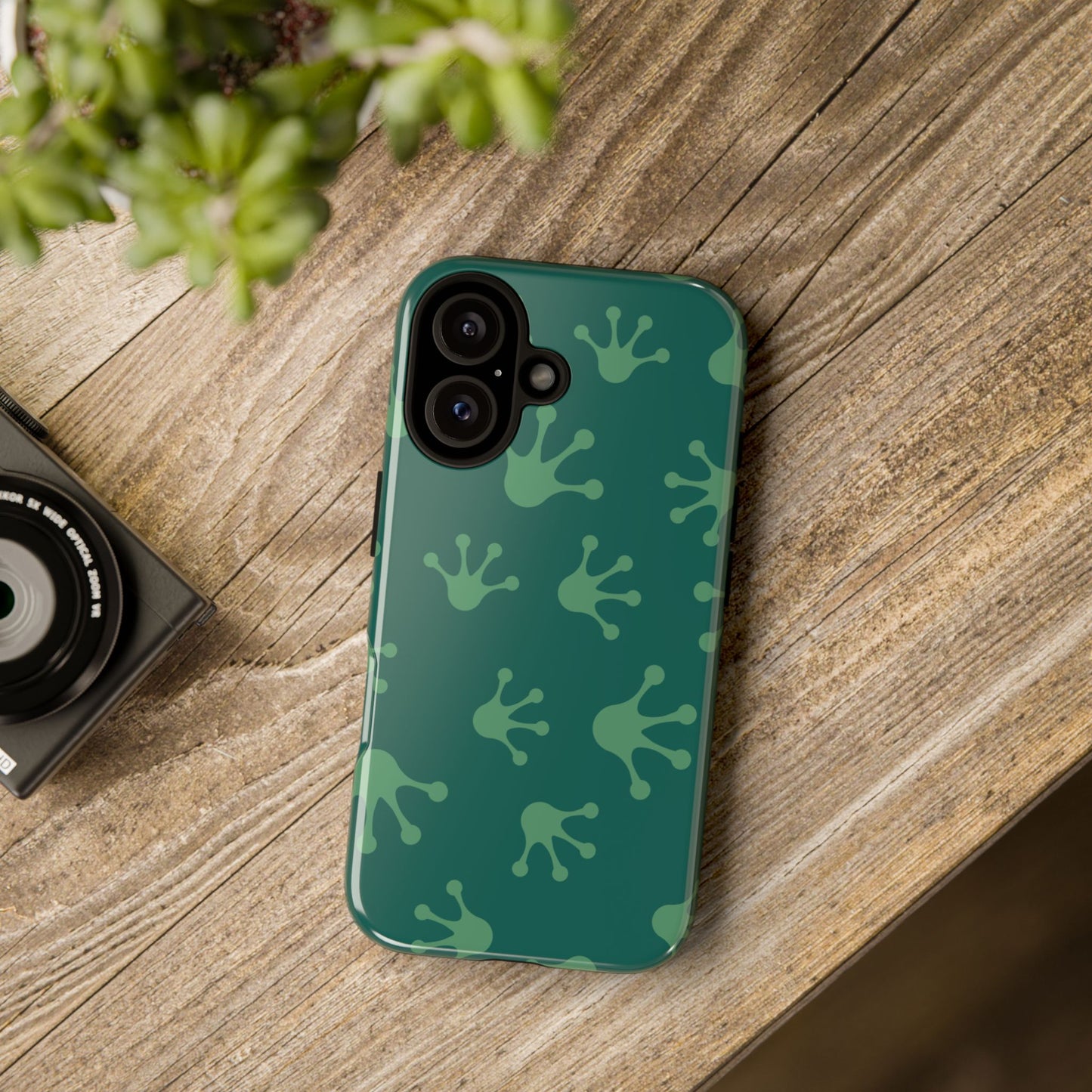 Frog Print Phone Case, Nature Lover Gift, Eco-Friendly Cover, Fun Green Design, Unique Frog Accessories