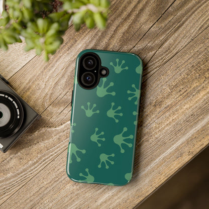 Frog Print Phone Case, Nature Lover Gift, Eco-Friendly Cover, Fun Green Design, Unique Frog Accessories
