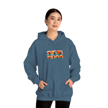 Vibrant Unisex Hoodie with Zen Frog and Snake Design, Cool Gift for Nature Lovers, Casual Wear for All Occasions, Gift for Her, Cool Hoodies