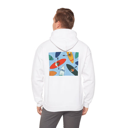 Serene Adventure Hoodie with Lotus Design, Eco-Friendly Sweatshirt for Outdoors, Yoga, Surfing, Beach Days, Mindfulness, Gift for Her, Gift for Him, Kayak Sweatshirt, Outdoor Designs