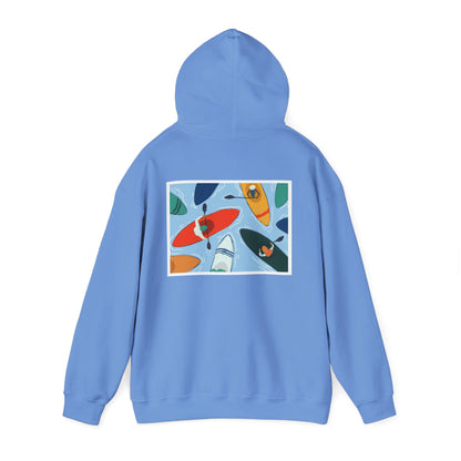 Serene Adventure Hoodie with Lotus Design, Eco-Friendly Sweatshirt for Outdoors, Yoga, Surfing, Beach Days, Mindfulness, Gift for Her, Gift for Him, Kayak Sweatshirt, Outdoor Designs