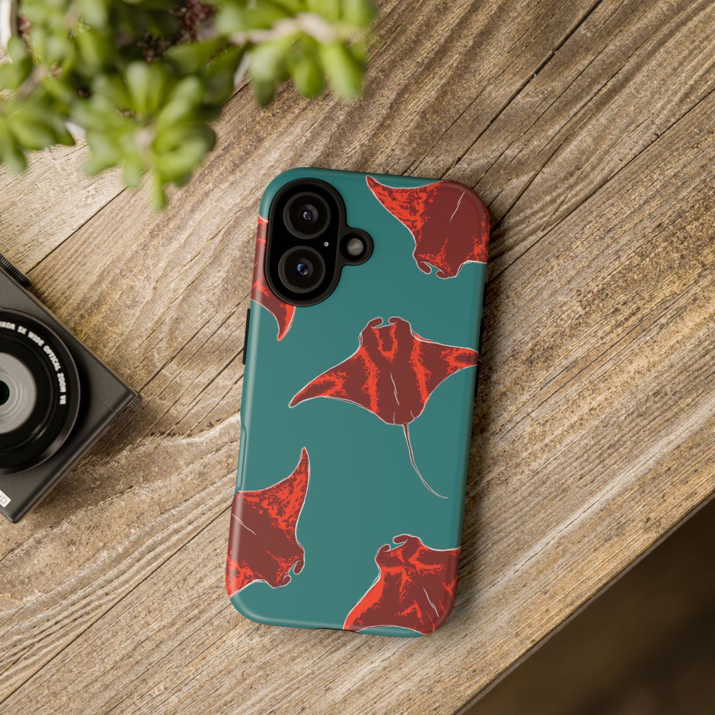 Manta Ray Phone Case, Tropical Phone Cover, Ocean Vibe Accessories, Summer Gift Idea, Marine Animal Merchandise