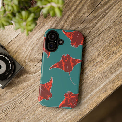 Manta Ray Phone Case, Tropical Phone Cover, Ocean Vibe Accessories, Summer Gift Idea, Marine Animal Merchandise