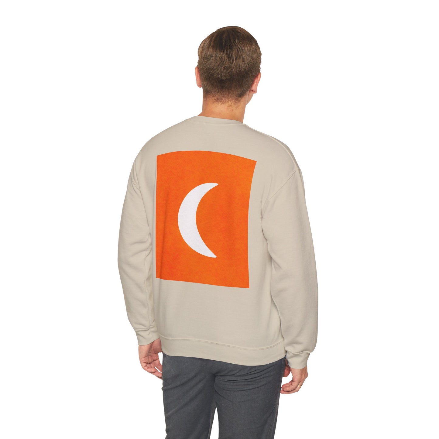 Zen Frog Crewneck Sweatshirt, Cozy Unisex Sweatshirt, Relaxed Fit Fashion, Perfect Gift for Friends, Everyday Style, Casual Wear, Simple Moon Design, Gift for Him, Gift for Her