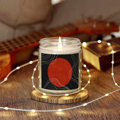 Artistic Scented Candle - Coconut Apricot Wax, Abstract Home Decor, Relaxation Gift, Aromatherapy, Modern Candle Holder