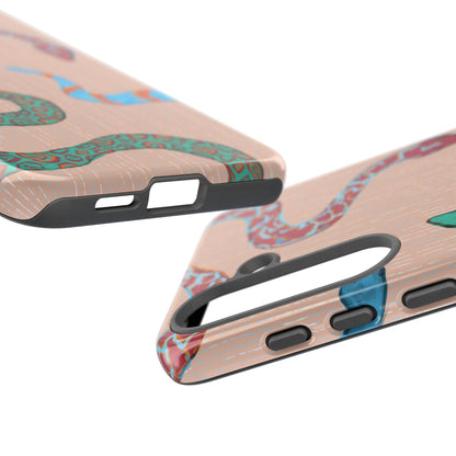 Colorful Snake Phone Case, Tough Phone Case, Unique Phone Cover, Animal Print Case, Gifts for Her, Trendy Accessories