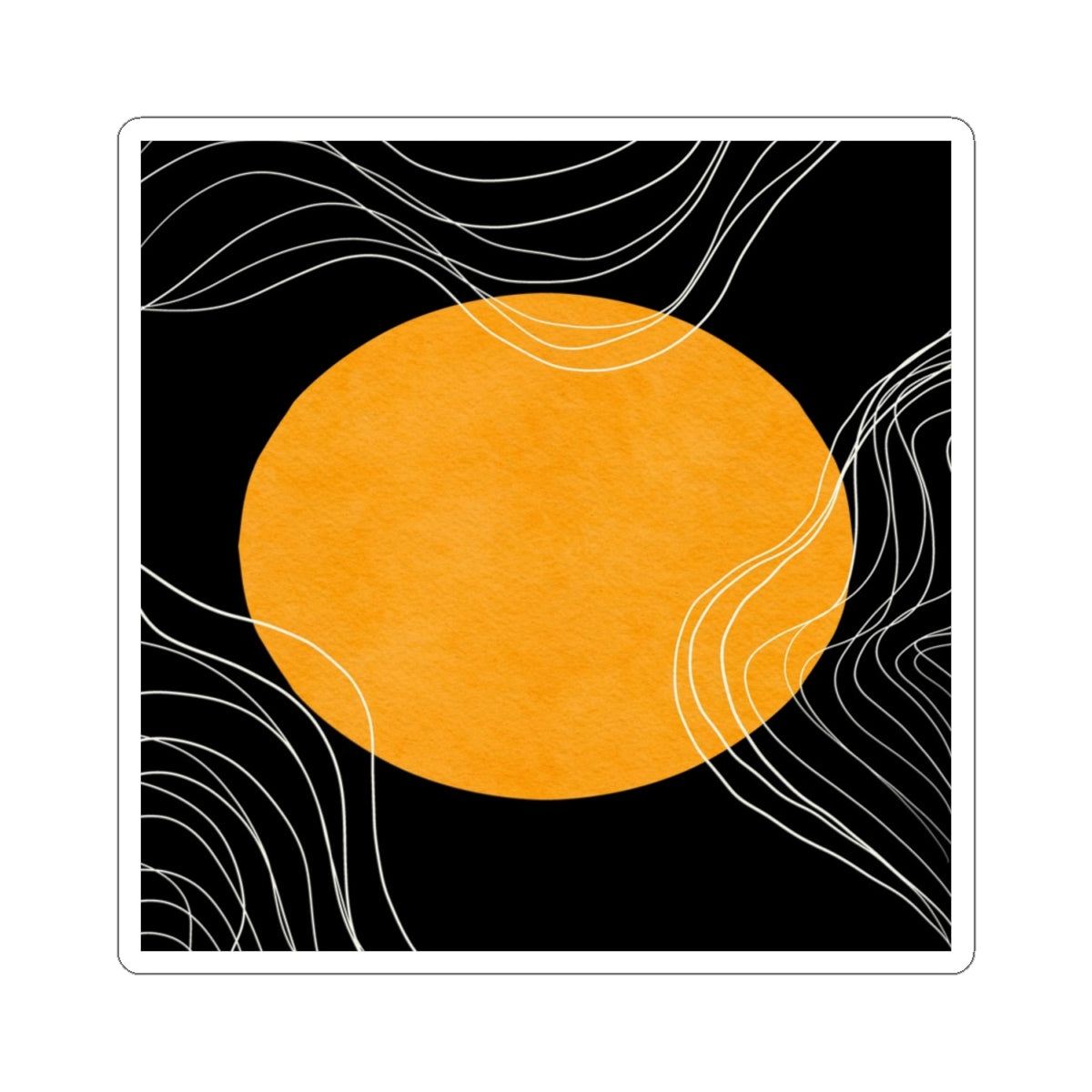 Vibrant Sun Kiss-Cut Stickers | Boho Design | Perfect for Laptops, Journals, Water Bottles, Summer Decor, Abstract Minimalist, Sticker Designs