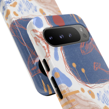 Artistic Phone Case with Abstract Design, Tough Phone Case, Unique Gift, Trendy Accessories, Modern Art Case, Stylish Tech Gear