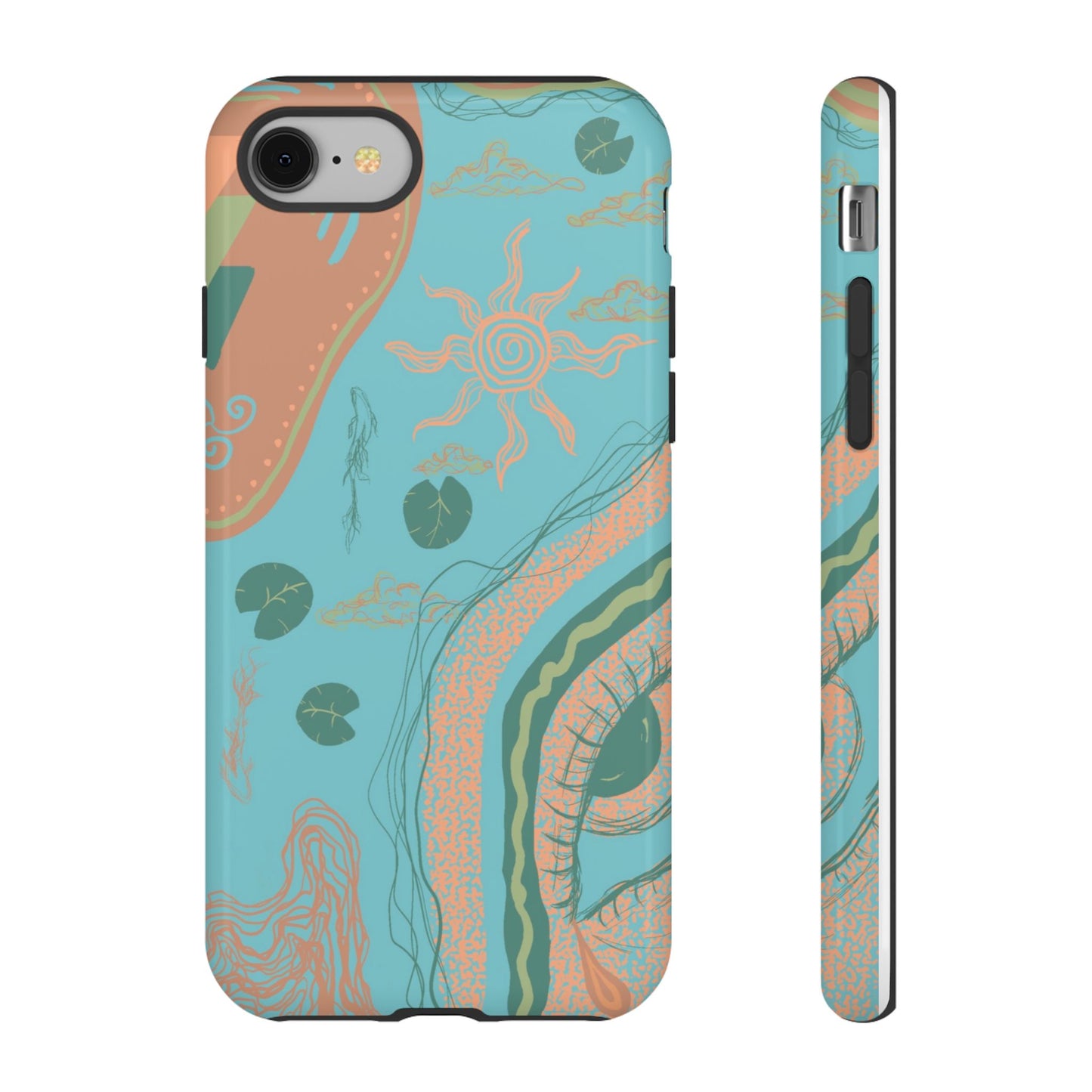Whimsical Phone Case with Artistic Ocean Design, Floral Phone Cover, Unique Gift for Nature Lovers, Eco-Friendly Cell Accessories, [...]