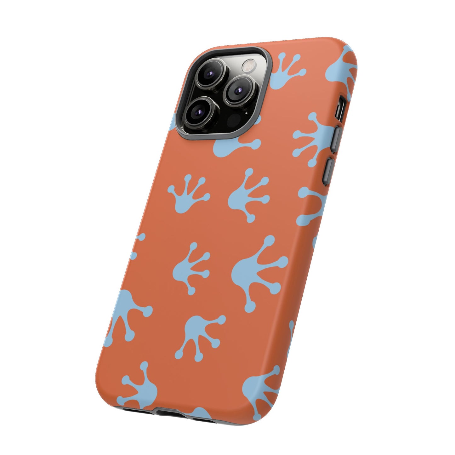 Frog Print Phone Case - Tough Cases, Orange Frog Design, Unique Gift, Fun Accessories, Vibrant Phone Cases, Cool Cases