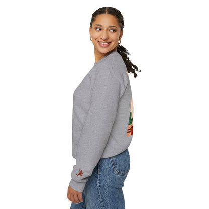 Cactus Art Crewneck Sweatshirt - Cozy unisex pullover, perfect for plant lovers, everyday wear, gifts for him/her, and casual outings