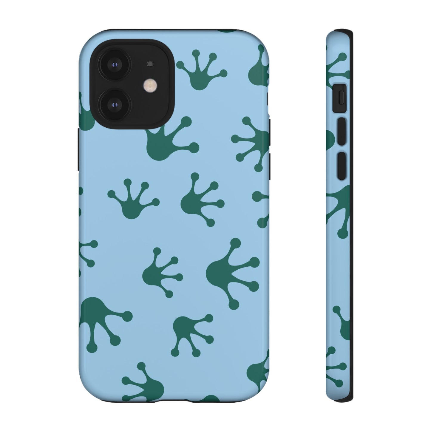 Frog Pattern Phone Case, Tough Cases for Nature Lovers, Unique Gift for Kids, Eco-Friendly Accessories, Stylish Cell Phone Cover, Cute Frog Print Pattern, Artsy Phone Cases