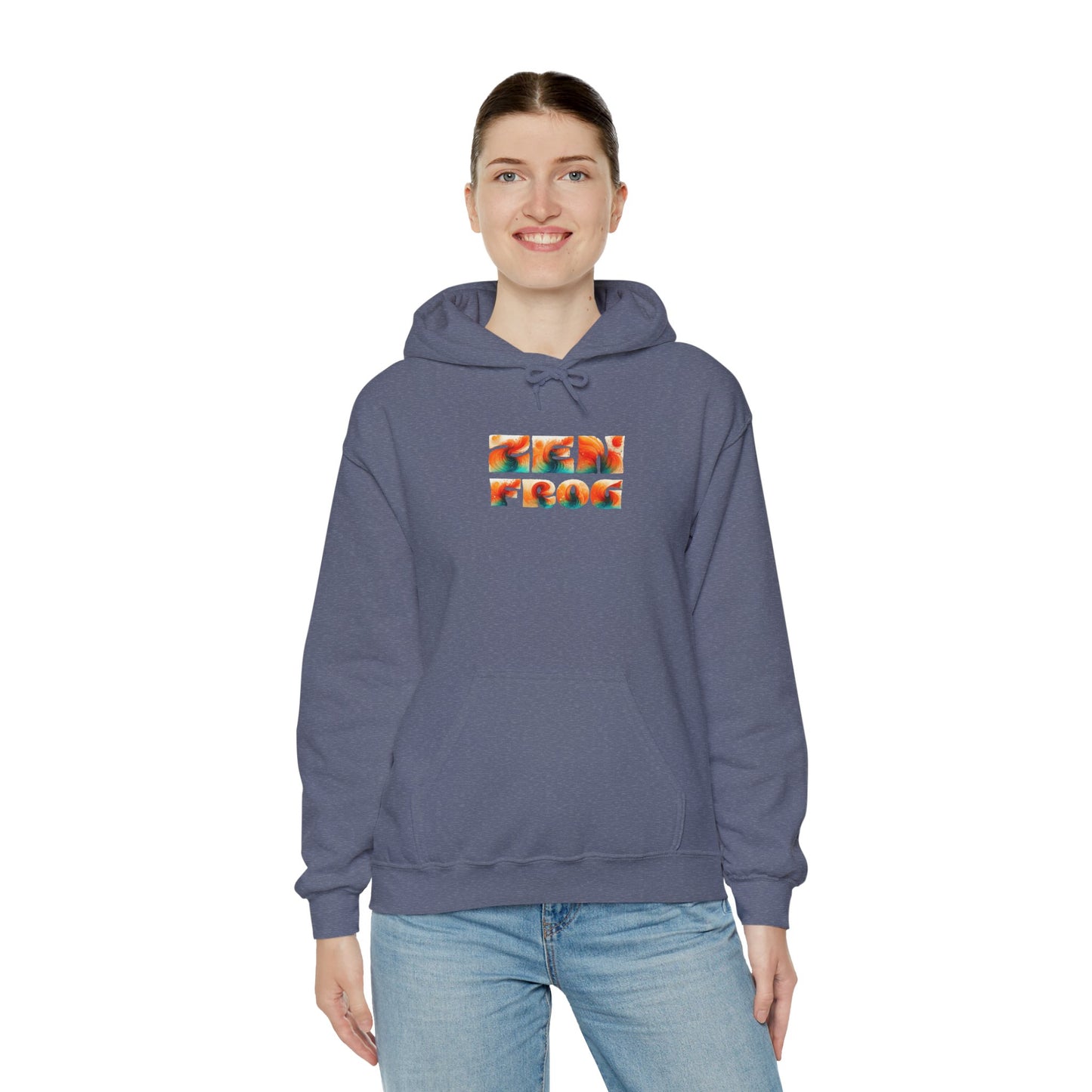 Vibrant Unisex Hoodie with Zen Frog and Snake Design, Cool Gift for Nature Lovers, Casual Wear for All Occasions, Gift for Her, Cool Hoodies