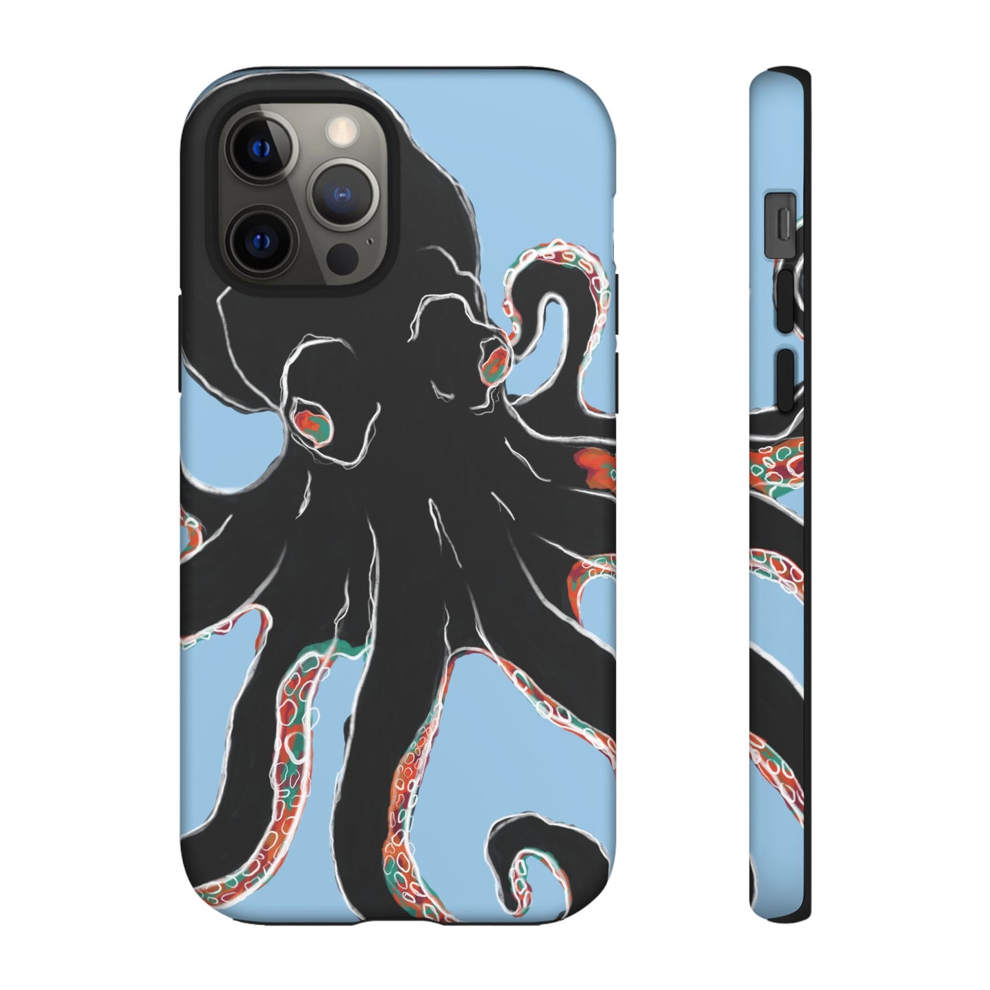 Octopus Tough Phone Case, Sea Creature Design, Ocean Lover Gift, Unique Phone Cover, Underwater Artwork