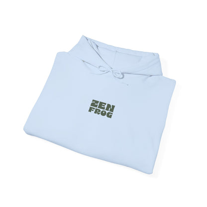 Zen Frog Unisex Hoodie | Relaxed Fashion, Cozy Sweatshirt, Unique Gift, Chill Vibes, Spring and Summer Style