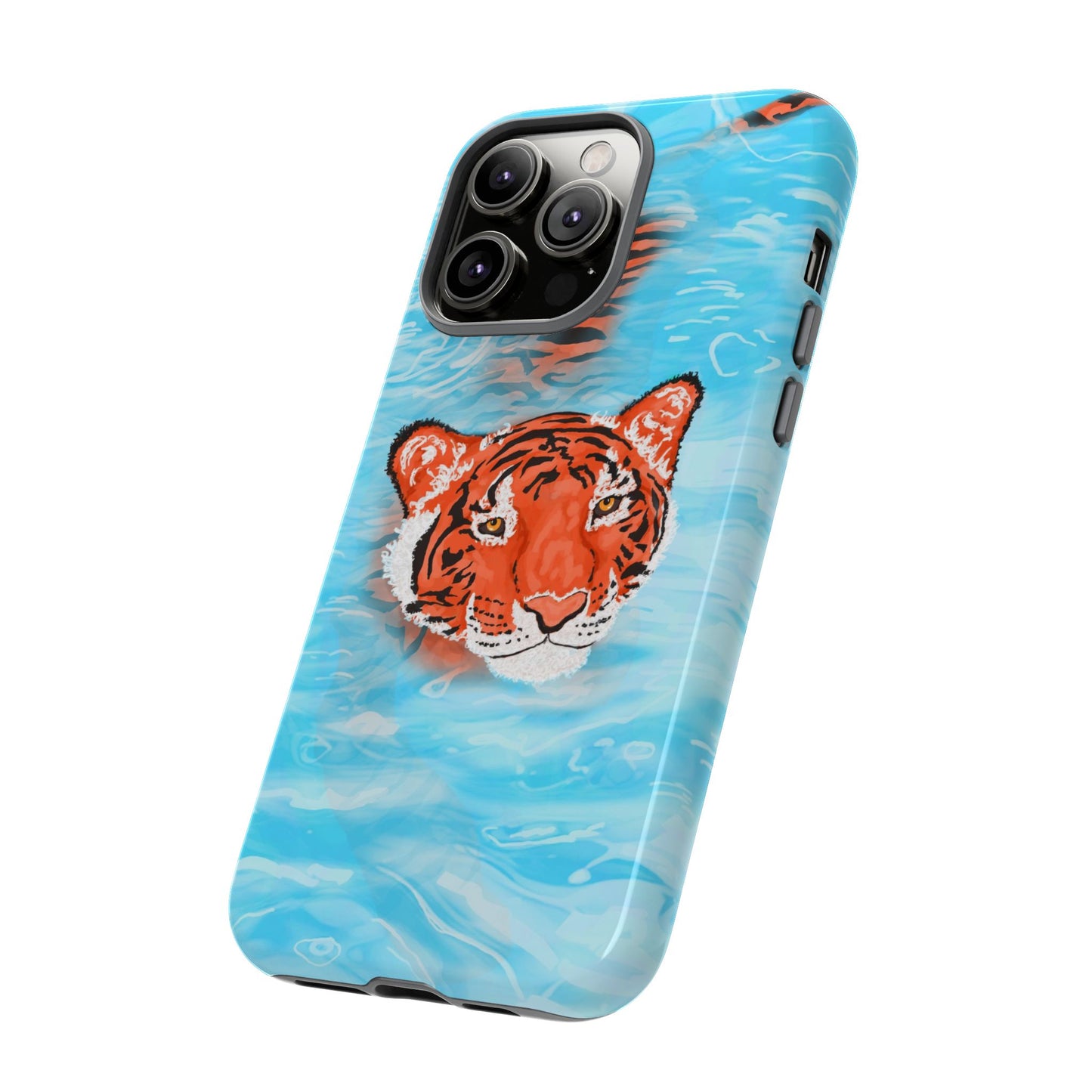 Vibrant Tiger Phone Case, Wildlife Lover Gift, Phone Accessories, Animal Print Case, Summer Vibe, Cool Phone Cover