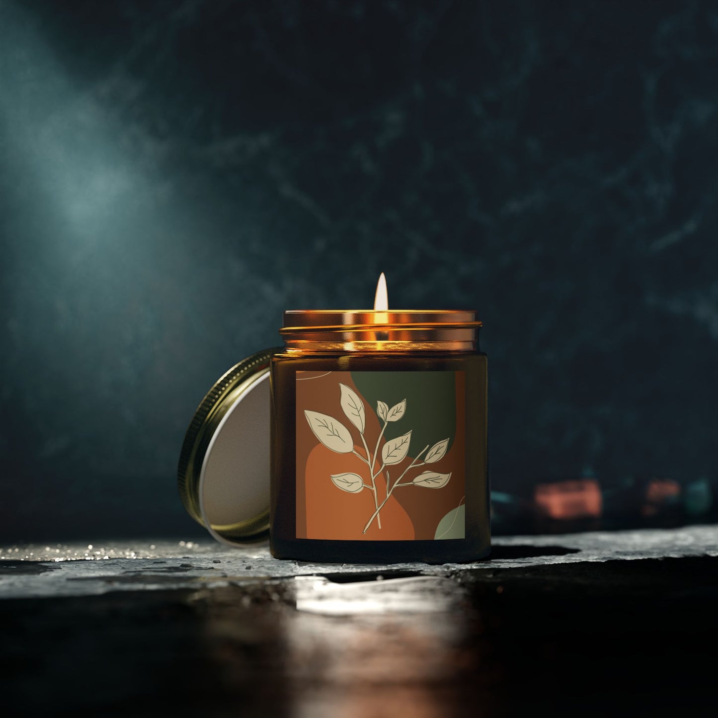Aromatherapy Candle Jar, Eco-Friendly Home Decor, Relaxing Gift, Spa Vibes, Organic Coconut Apricot Wax