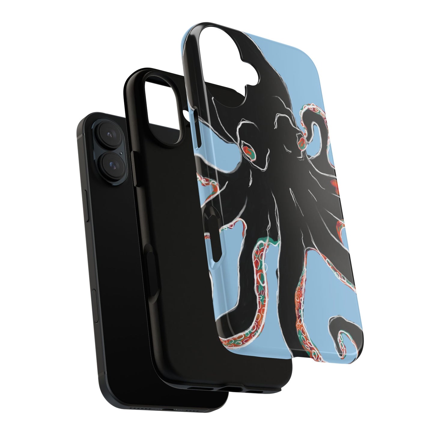 Octopus Tough Phone Case, Sea Creature Design, Ocean Lover Gift, Unique Phone Cover, Underwater Artwork
