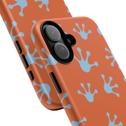 Frog Print Phone Case - Tough Cases, Orange Frog Design, Unique Gift, Fun Accessories, Vibrant Phone Cases, Cool Cases