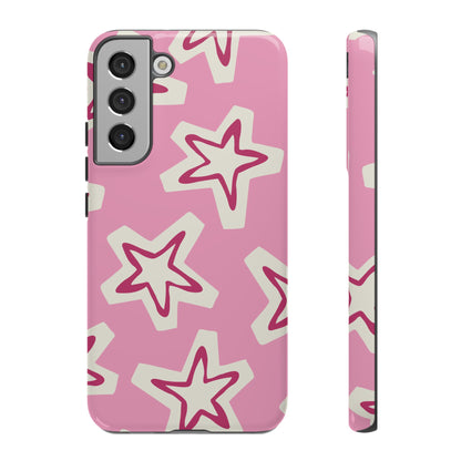 Starry Pink Phone Case | Tough Cases for Trendy Protection, Cute Gift, Fun Design, Holiday Match, Everyday Use