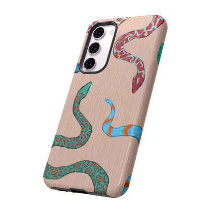 Colorful Snake Phone Case, Tough Phone Case, Unique Phone Cover, Animal Print Case, Gifts for Her, Trendy Accessories