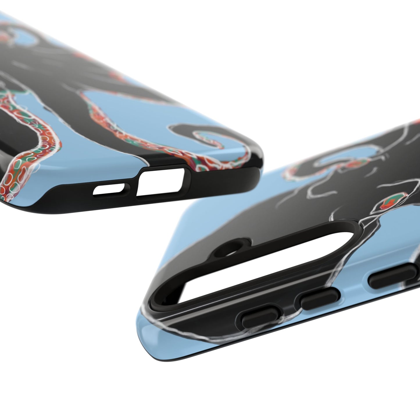 Octopus Tough Phone Case, Sea Creature Design, Ocean Lover Gift, Unique Phone Cover, Underwater Artwork