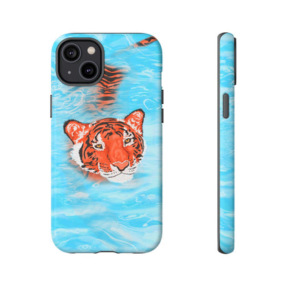Vibrant Tiger Phone Case, Wildlife Lover Gift, Phone Accessories, Animal Print Case, Summer Vibe, Cool Phone Cover
