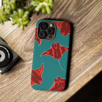 Manta Ray Phone Case, Tropical Phone Cover, Ocean Vibe Accessories, Summer Gift Idea, Marine Animal Merchandise