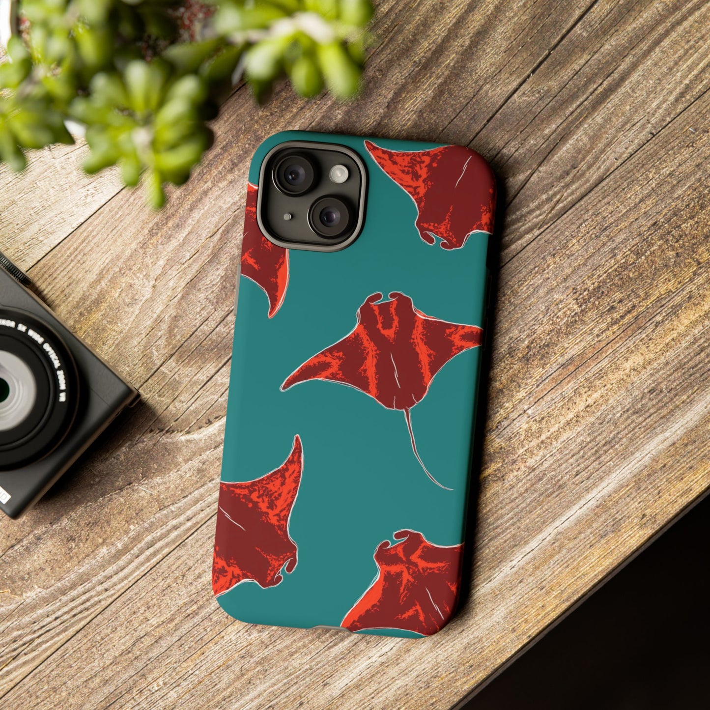 Manta Ray Phone Case, Tropical Phone Cover, Ocean Vibe Accessories, Summer Gift Idea, Marine Animal Merchandise