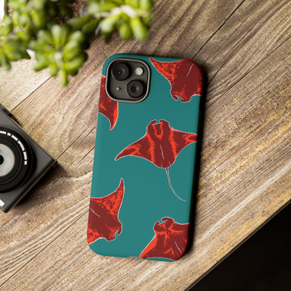 Manta Ray Phone Case, Tropical Phone Cover, Ocean Vibe Accessories, Summer Gift Idea, Marine Animal Merchandise