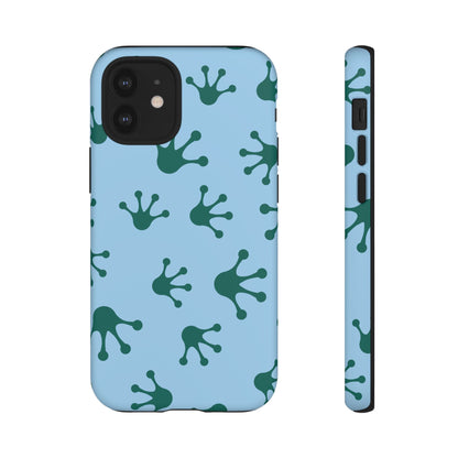 Frog Pattern Phone Case, Tough Cases for Nature Lovers, Unique Gift for Kids, Eco-Friendly Accessories, Stylish Cell Phone Cover, Cute Frog Print Pattern, Artsy Phone Cases