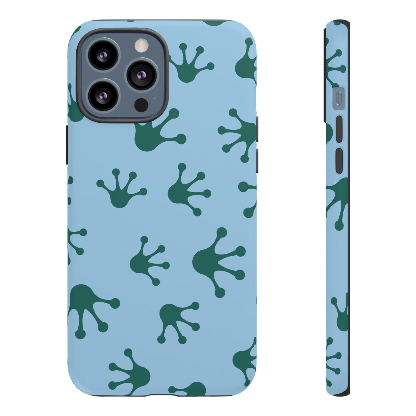 Frog Pattern Phone Case, Tough Cases for Nature Lovers, Unique Gift for Kids, Eco-Friendly Accessories, Stylish Cell Phone Cover, Cute Frog Print Pattern, Artsy Phone Cases