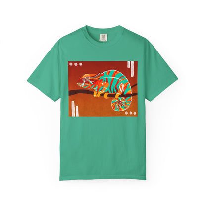 Vibrant Chameleon T-Shirt | Eco-friendly Fashion Tee, Unisex Graphic Tee, Animal Lover Shirt, Gift for Nature Enthusiasts