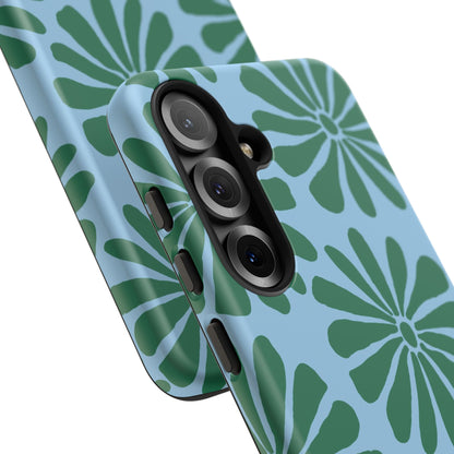 Stylish iPhone Case, Floral Phone Cover, Tough Phone Cases, Green Daisy Design, Unique Gift for Her, Spring Accessories