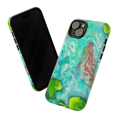 Watercolor Phone Case, Nature Lover Gift, Tough Phone Cover, Phone Accessory, Unique Design for Spring/Summer, Lily Pad, Fish Pond