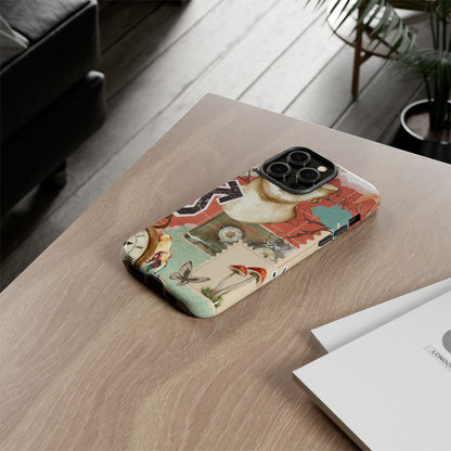 Artistic iPhone Case, Tough Cases with Vintage Design, Unique Phone Cover, Gift for Art Lovers, Protective Case for All Occasions, Vintage Collage Art