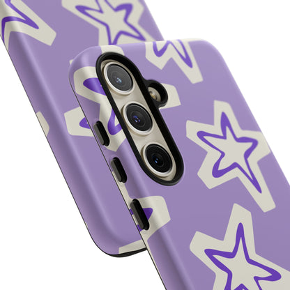 Starry Pattern Phone Case, Cute Star Design, Tough Phone Cover, Gifts for Her, Stylish Phone Accessory
