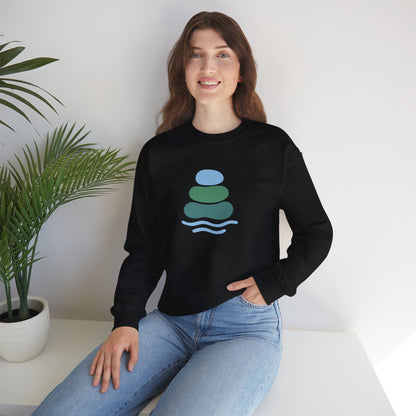 Serene Balance Crewneck Sweatshirt, Cozy Layering Piece, Casual Everyday Wear, Ideal for Relaxation, Gift for Mindfulness Enthusiasts