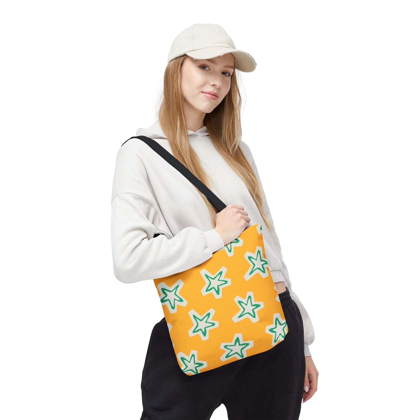 Starry Yellow Tote Bag | Stylish Grocery Tote, Eco-Friendly Bag, Beach Bag, Weekend Getaway, Custom Design