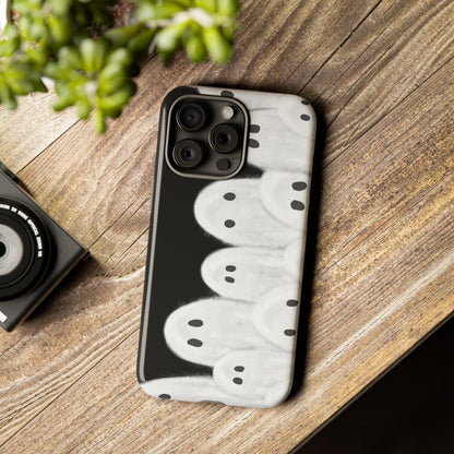 Painted Ghosts Phone Case | Ghostly Tough Phone Case for Spooky Style, Halloween Gift, Phone Cover, Ghost Theme, Unique Accessory, Spooky Season, Viral Painted Ghosts Inspired Design