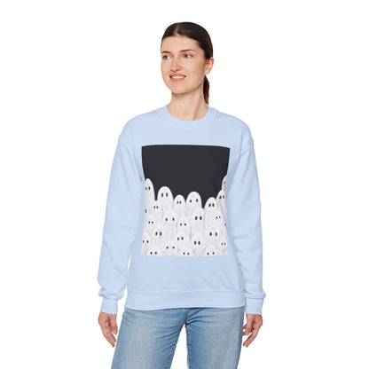 Painted Ghosts Crewneck | Cozy Sweatshirt, Perfect for Halloween, Fall, and Spooky Season