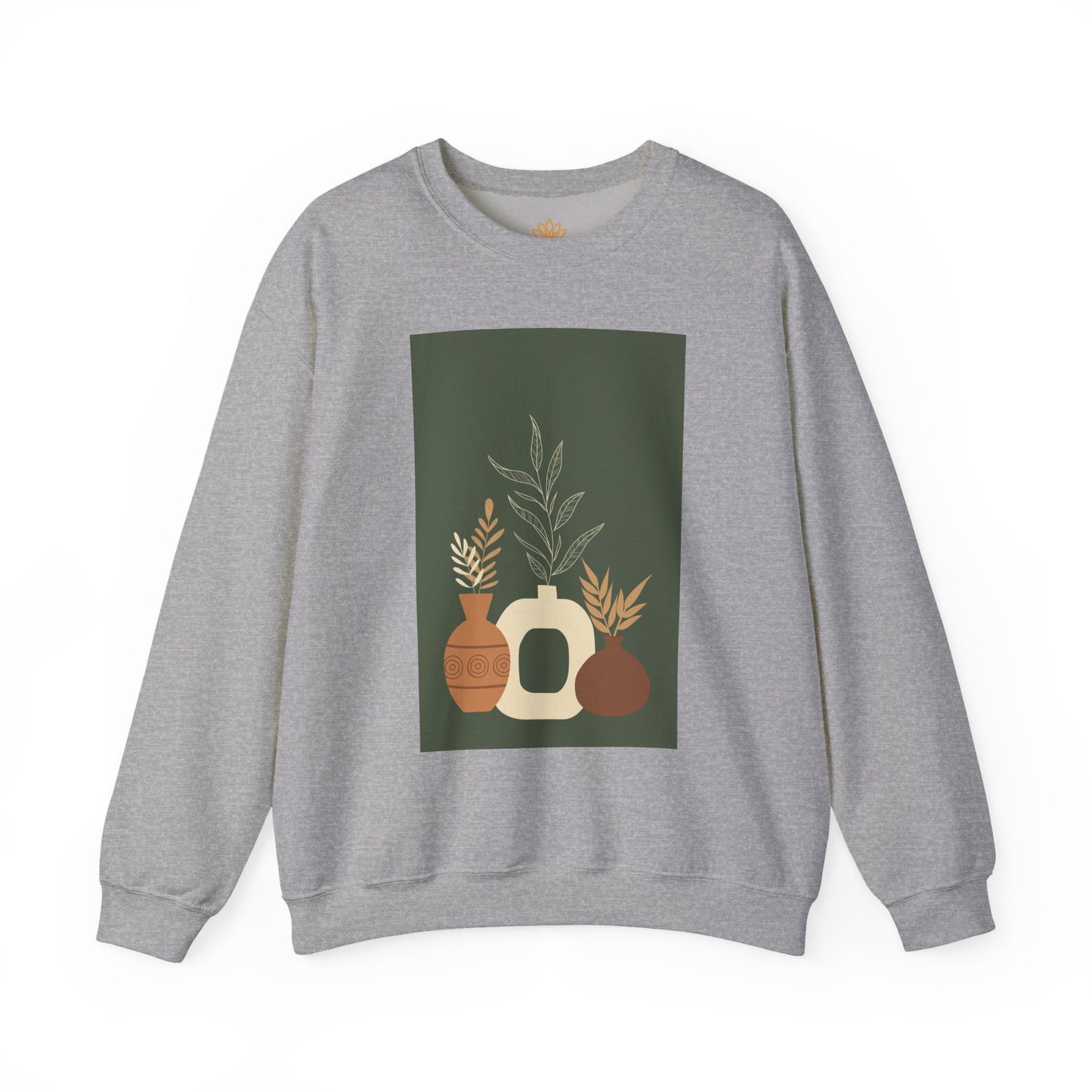 Fall-Inspired Botanical Crewneck Sweatshirt, Cozy Sweatshirt for Women, Warm Unisex Sweater, Autumn Gift,  Plant Lover Apparel