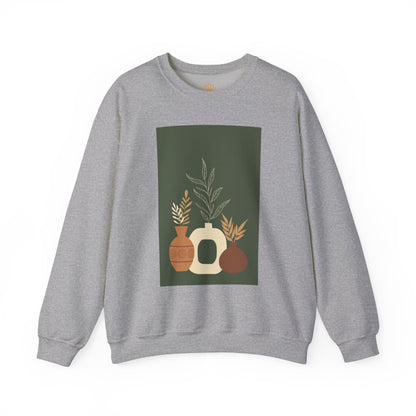 Fall-Inspired Botanical Crewneck Sweatshirt, Cozy Sweatshirt for Women, Warm Unisex Sweater, Autumn Gift,  Plant Lover Apparel