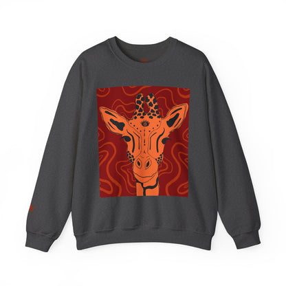 Giraffe Art Crewneck Sweatshirt, Cozy Giraffe Sweatshirt, Animal Lover Gift, Unique Sweatshirt for Friends, Cute Animal Apparel