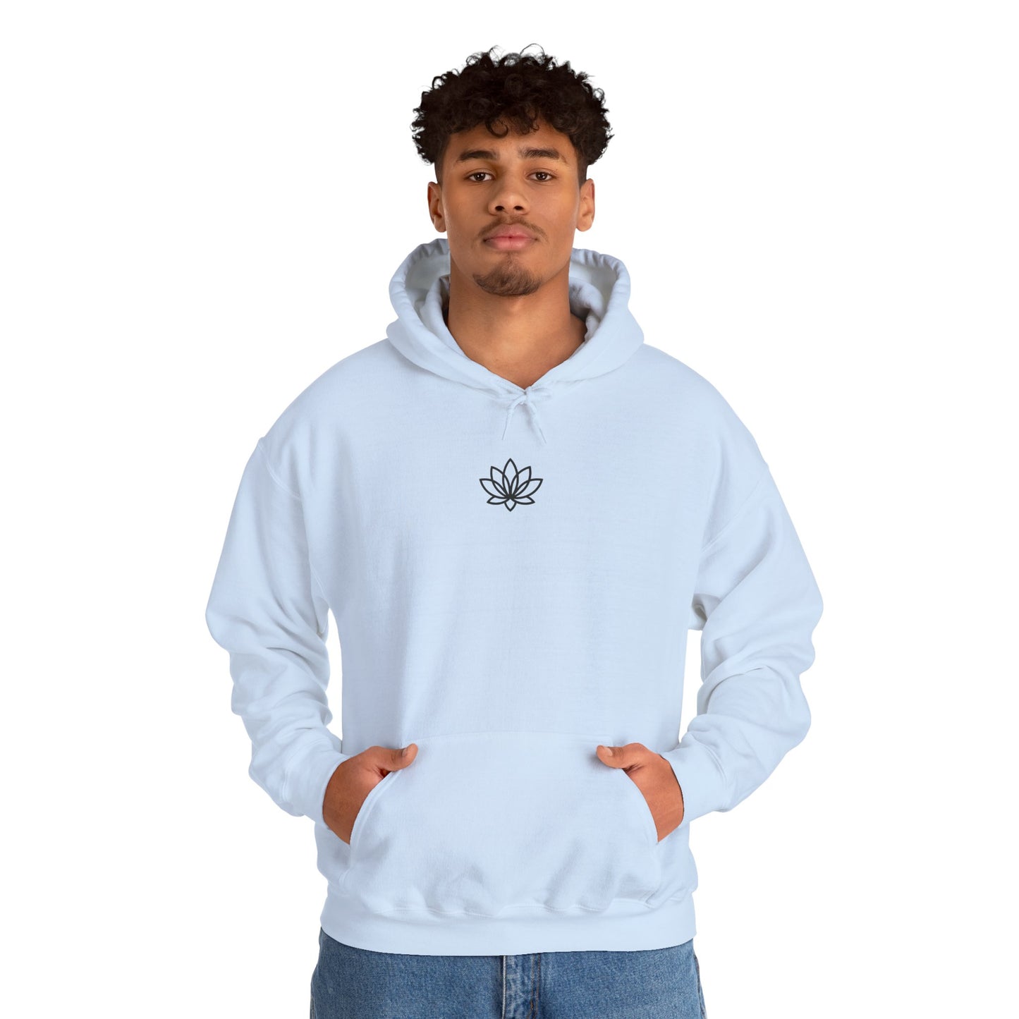 Lotus & Sun Graphic Hoodie - Cozy Unisex Sweatshirt, Trendy Casual Wear, Yoga Gift, Inspirational Apparel, Relaxed Style