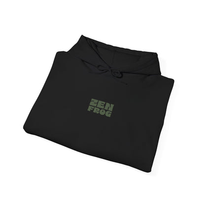 Zen Frog Unisex Hoodie | Relaxed Fashion, Cozy Sweatshirt, Unique Gift, Chill Vibes, Spring and Summer Style