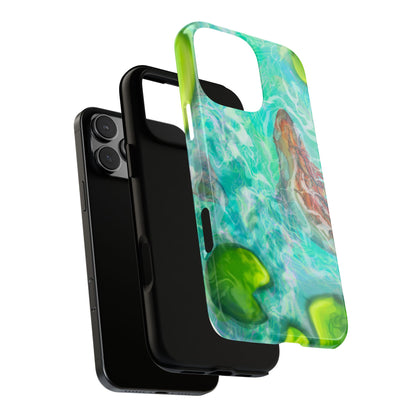 Watercolor Phone Case, Nature Lover Gift, Tough Phone Cover, Phone Accessory, Unique Design for Spring/Summer, Lily Pad, Fish Pond