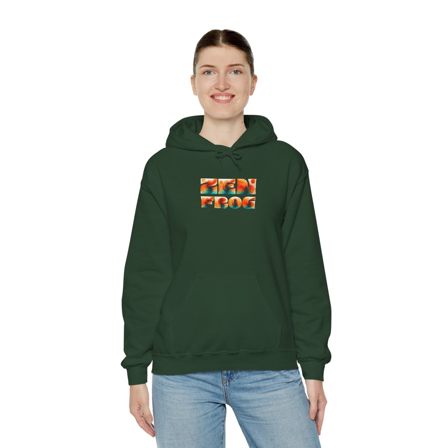 Vibrant Unisex Hoodie with Zen Frog and Snake Design, Cool Gift for Nature Lovers, Casual Wear for All Occasions, Gift for Her, Cool Hoodies