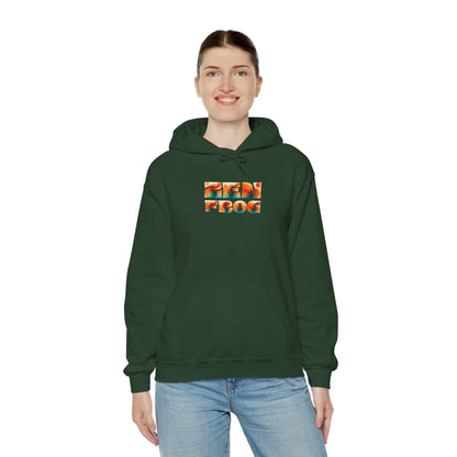 Vibrant Unisex Hoodie with Zen Frog and Snake Design, Cool Gift for Nature Lovers, Casual Wear for All Occasions, Gift for Her, Cool Hoodies