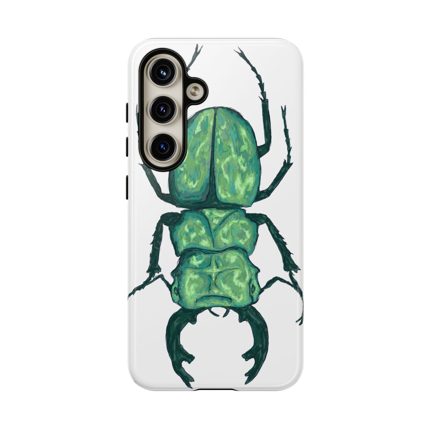 Green Beetle Phone Case - Tough Cases, Insect Lover Gift, Nature Lover Accessory, Unique Phone Cover, Eco-Friendly Design